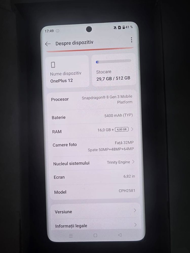 ONE PLUS 12 20Gb ram , 512gb memorie