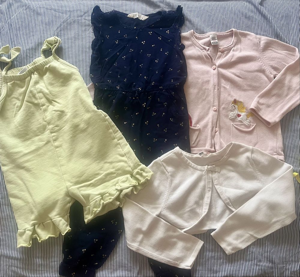 Лот летни дрехи за момиче р-р 110 ZARA, H&M, Wikiki, Rezerved, Okaidi
