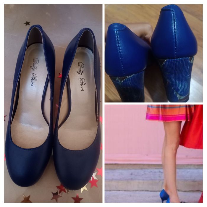 Pantofi  piele naturală, toc mediu cu inserție