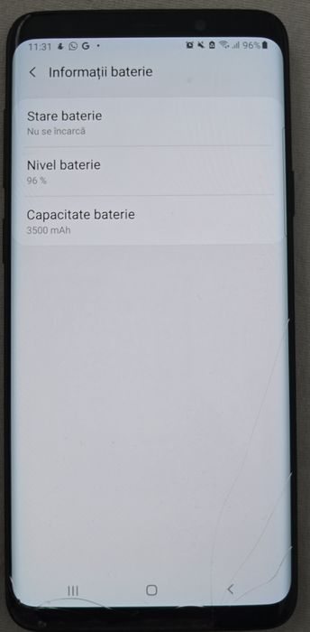 Samsung S9+  funcțional, ecran fisurat