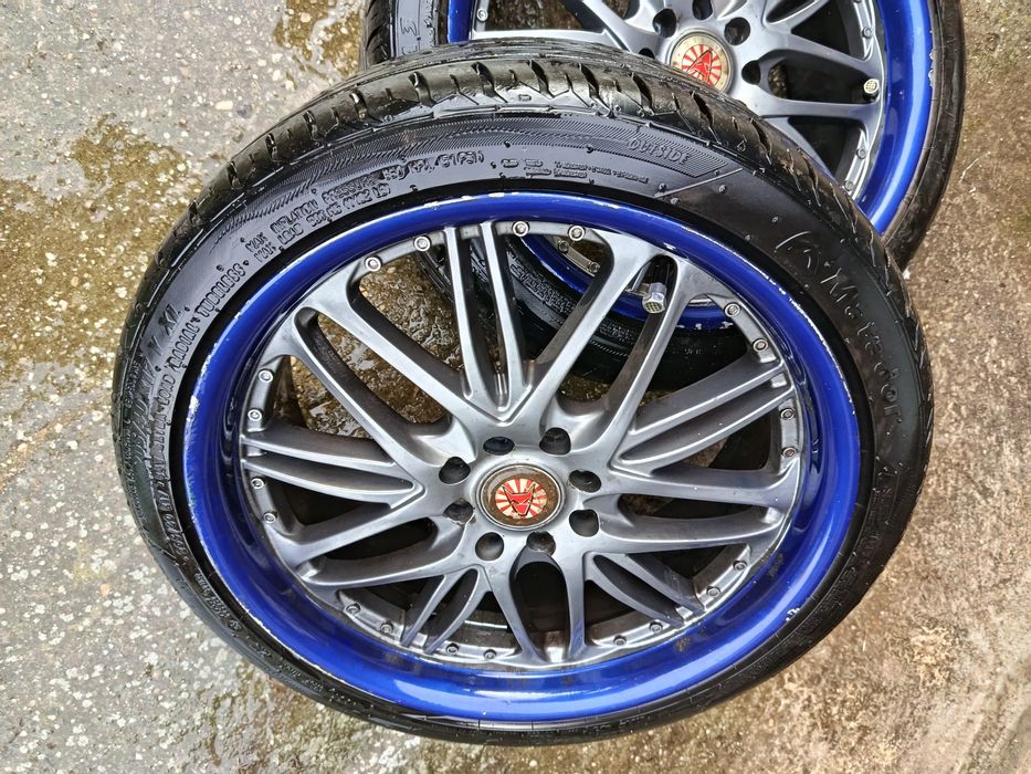 Vand Jante "17 wolf racing 4x100 si 4x108 cu cauciucuri bune