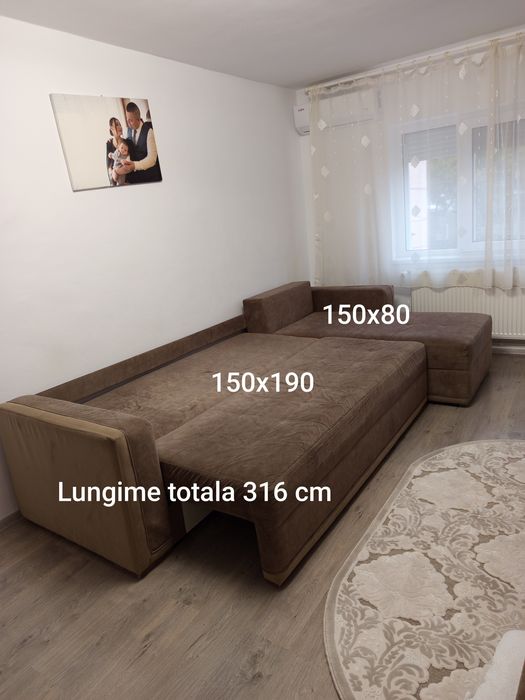 Colțar extensibil pe partea dreapta cu loc de depozitare in ambele păr