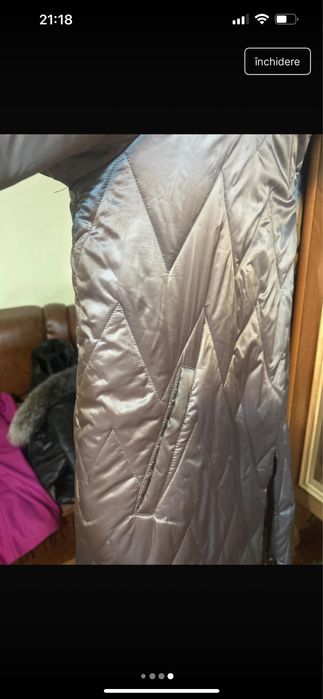 Fas cu blana natutala , maneca se poate pirta si 3/ 4