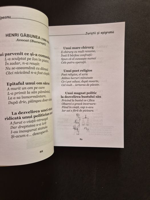 Carte JURIȘTII  și  epigrama
