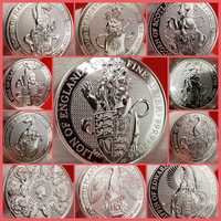 Bestiile Reginei Queen s Beasts monede argint lingou 999