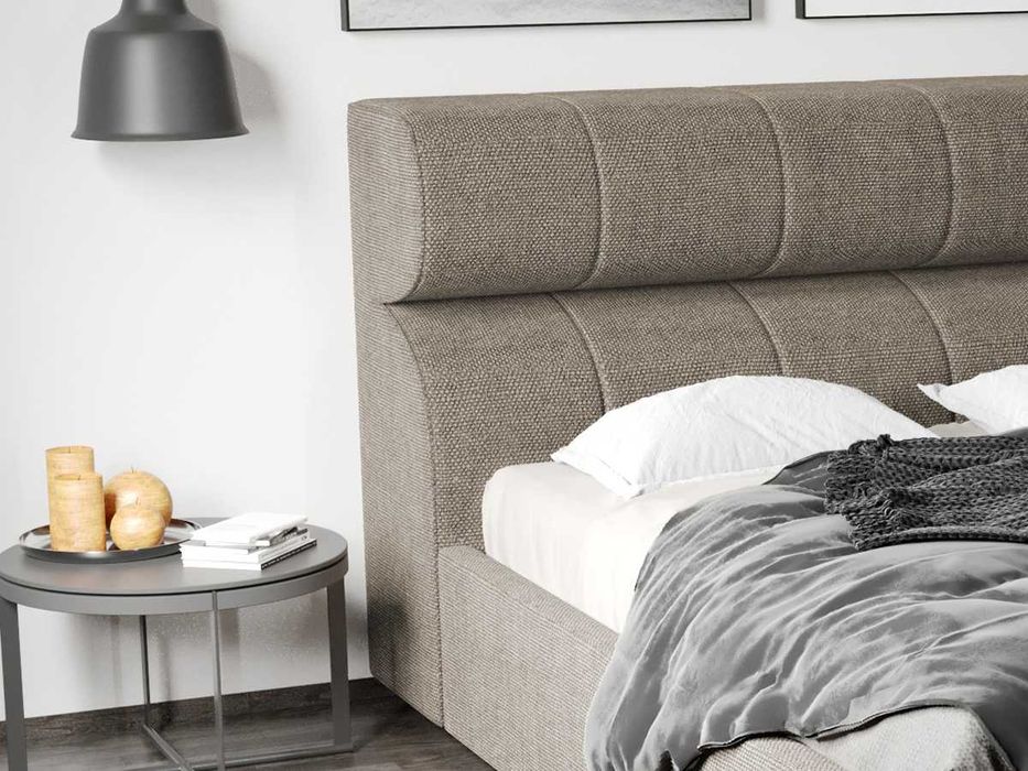 Pat Tapitat Galileo Bej Eden 4 somiera rabatabila + lada de depozitare