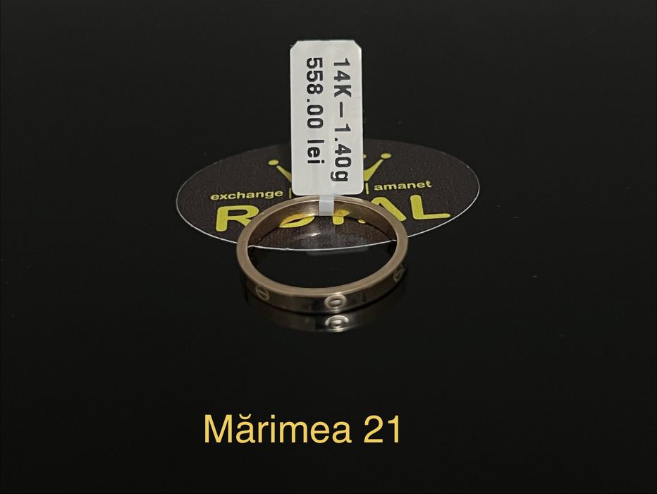 Bijuteria Royal CB : Inel stil Verigheta aur 14k 1,40gr
