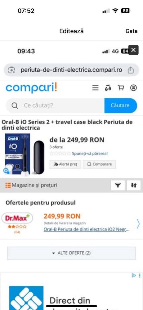 Oral- b series 2 sigilată periuta de dinti electrica