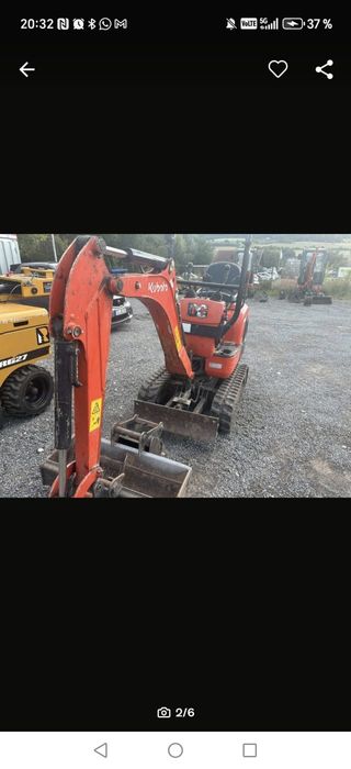 Miniexcavator kubota an 2017 1320 ore