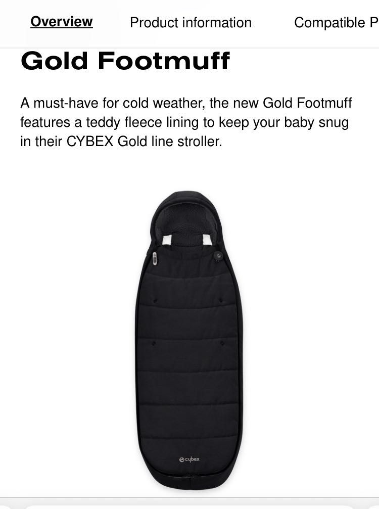 Gold Footmuff Moon Black