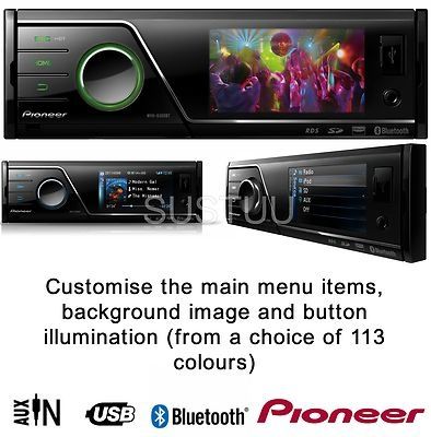 Pioneer MVH-8300BTi Media Digitală cu Bluetooth și Ecran Color.