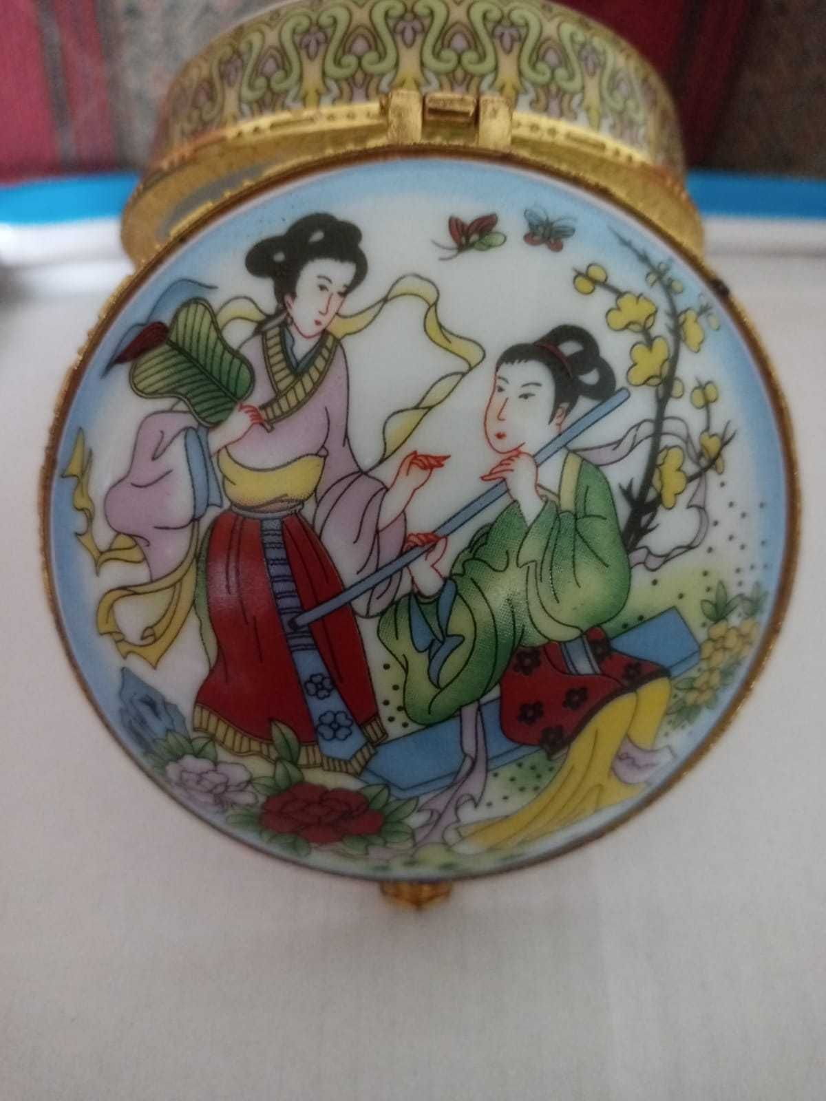 Caseta bijuterii portelan chinezesc - 7 cm