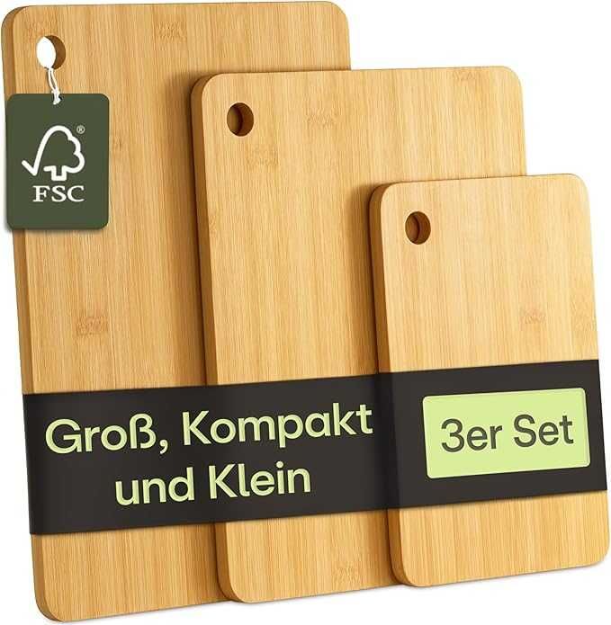 Praknu дървени дъски за рязане, комплект от 3 бр