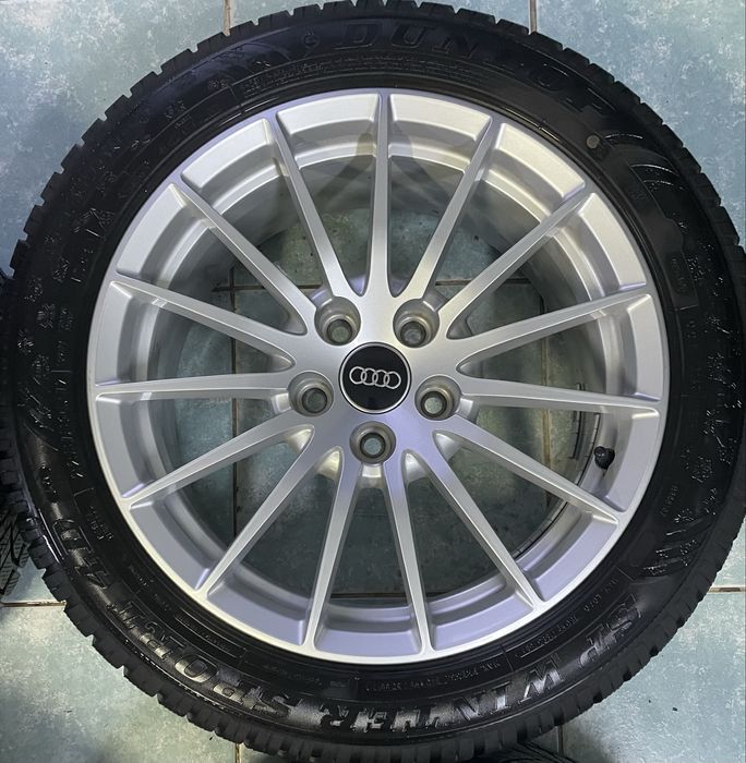 Jante aliaj R17 originale AUDI A4 A5 A6 225/50/17 iarna DUNLOP