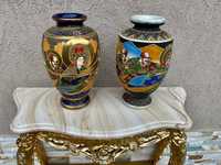 De colectie-2 vaze-Satsuma-Moriage-1868-1912-marcate