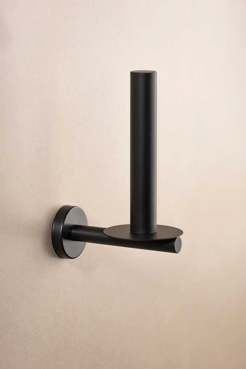 Suport hartie igienica baie perete inox modern |WNK 299296 Negru