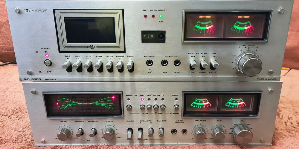 Rosita RA-6500 statie 2X60W/8 Ohm si RD-6500 Deck vitange.