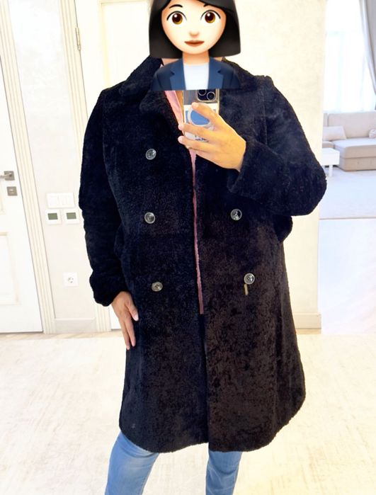 Зимняя шуба из астрагана, мягкая, новая, Турция, размер 50-56