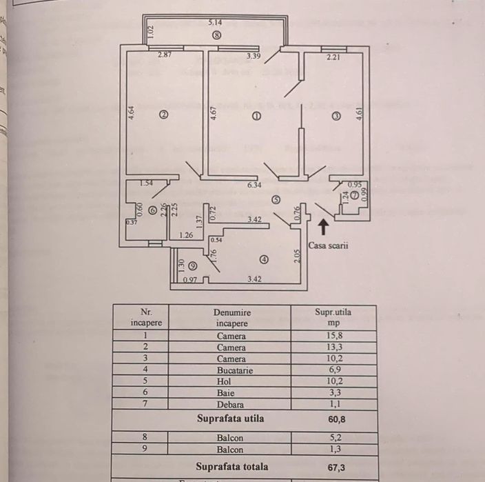 Vând ap 3 cam dec confort1 Micro 39B, str Henri Coandă, f spațios 70mp