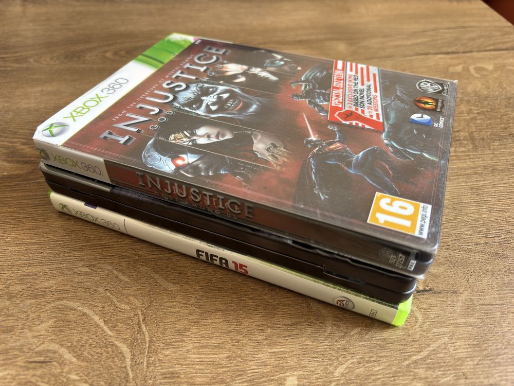 Fifa 15, Injustice Gods Among Us, Batman Arkham Origins XBOX 360 игри