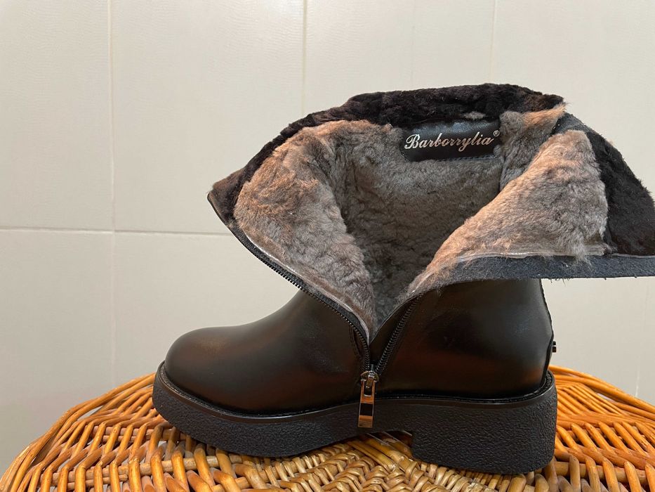 Женские Зимние сапоги Barborrylia — натуральная кожа и мех, 35,36