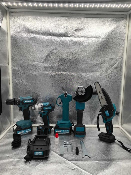 Set Profesional 5 in 1 cu Acumulatori Brushless 88V