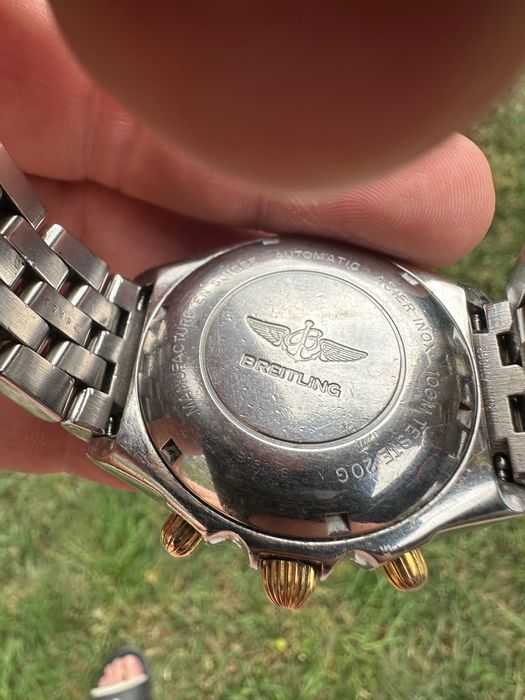 Брайтлинг мъжки часовник хронограф.18к злато стомана.Breitling