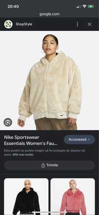 Geaca nike blana essential faux M,L,XL