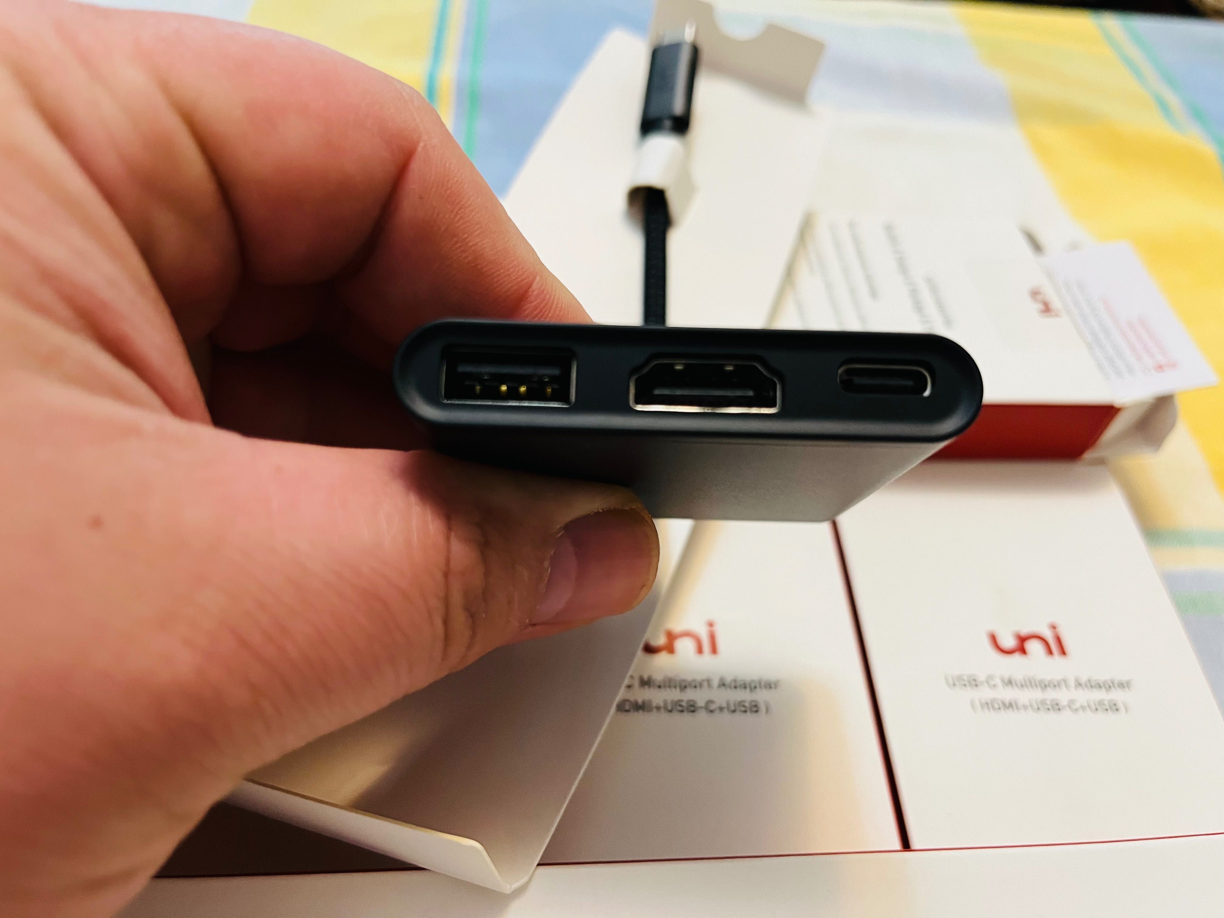 uni USB C HDMI Adapter 3 in 1, USB-C Multiport Adapter