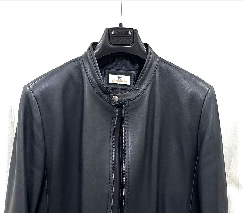 Мужская куртка из натуральной мягкой кожи.