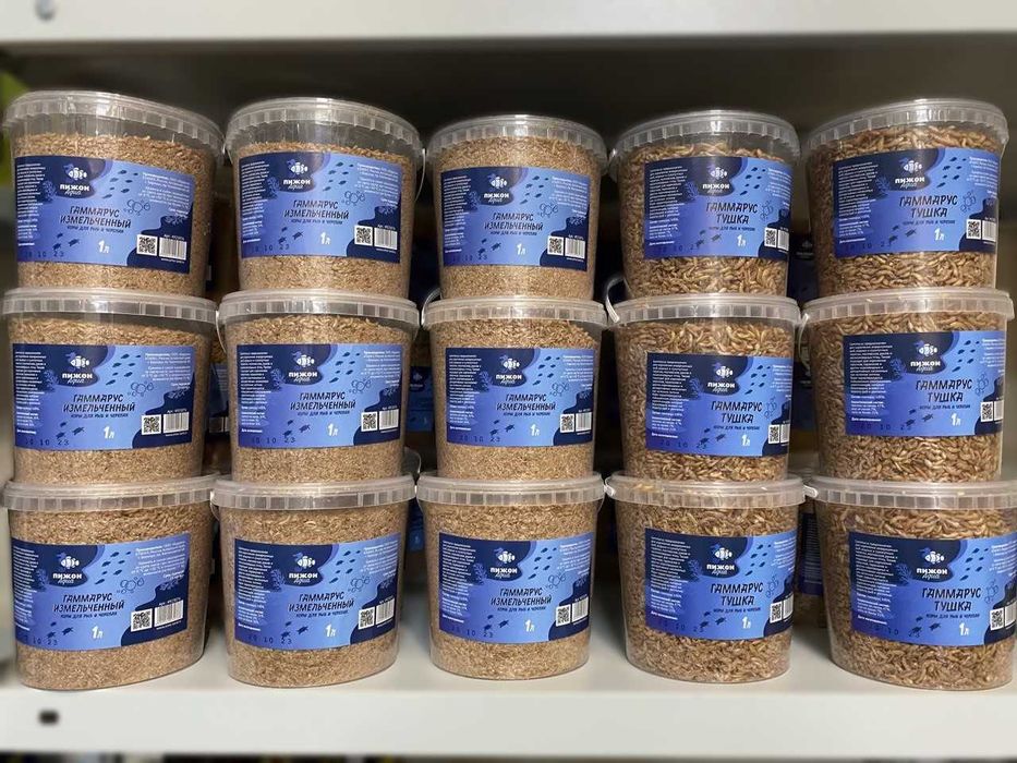 Гаммарус ПижонAqua в банке1 л. тушки/измельченный, в зип-пакете100 гр.