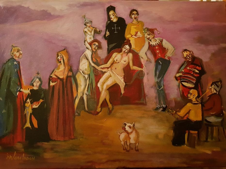 Pictură "Mardi gras"-R.Vasilescu