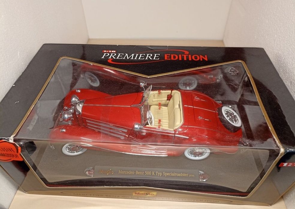 Mercedes Benz 500K
Scara 1:18
Maisto 

Pozele reflectă realitatea. Se