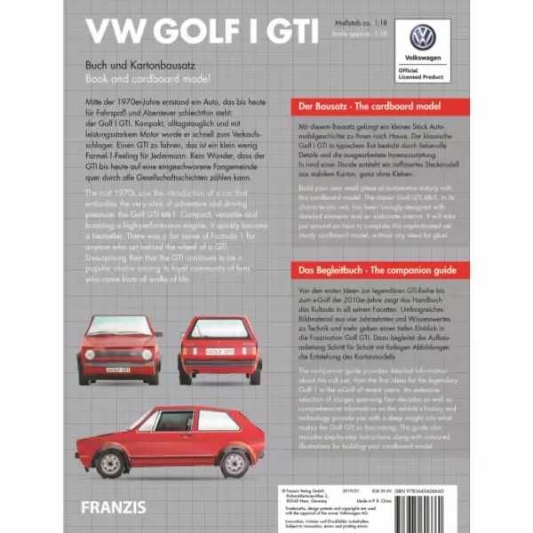 VW Golf 1 GTI -оригинален колекционерски комплект за сглобяване 1:18.