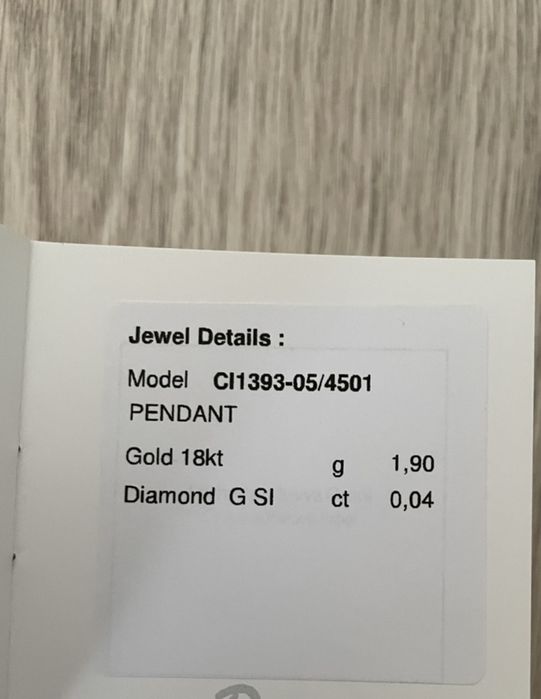 Pandantiv diamant aur 18k