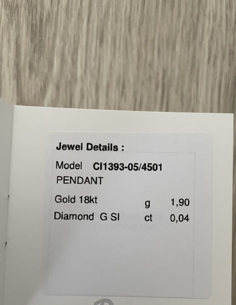 Pandantiv diamant aur 18k