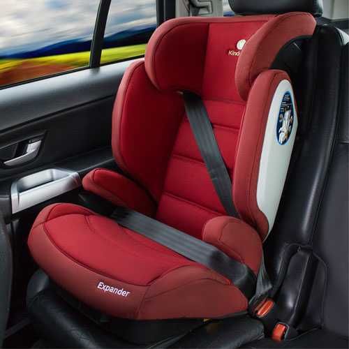 scaun auto KiderKraft - expander cu isofix, 15-36 kg, rosu