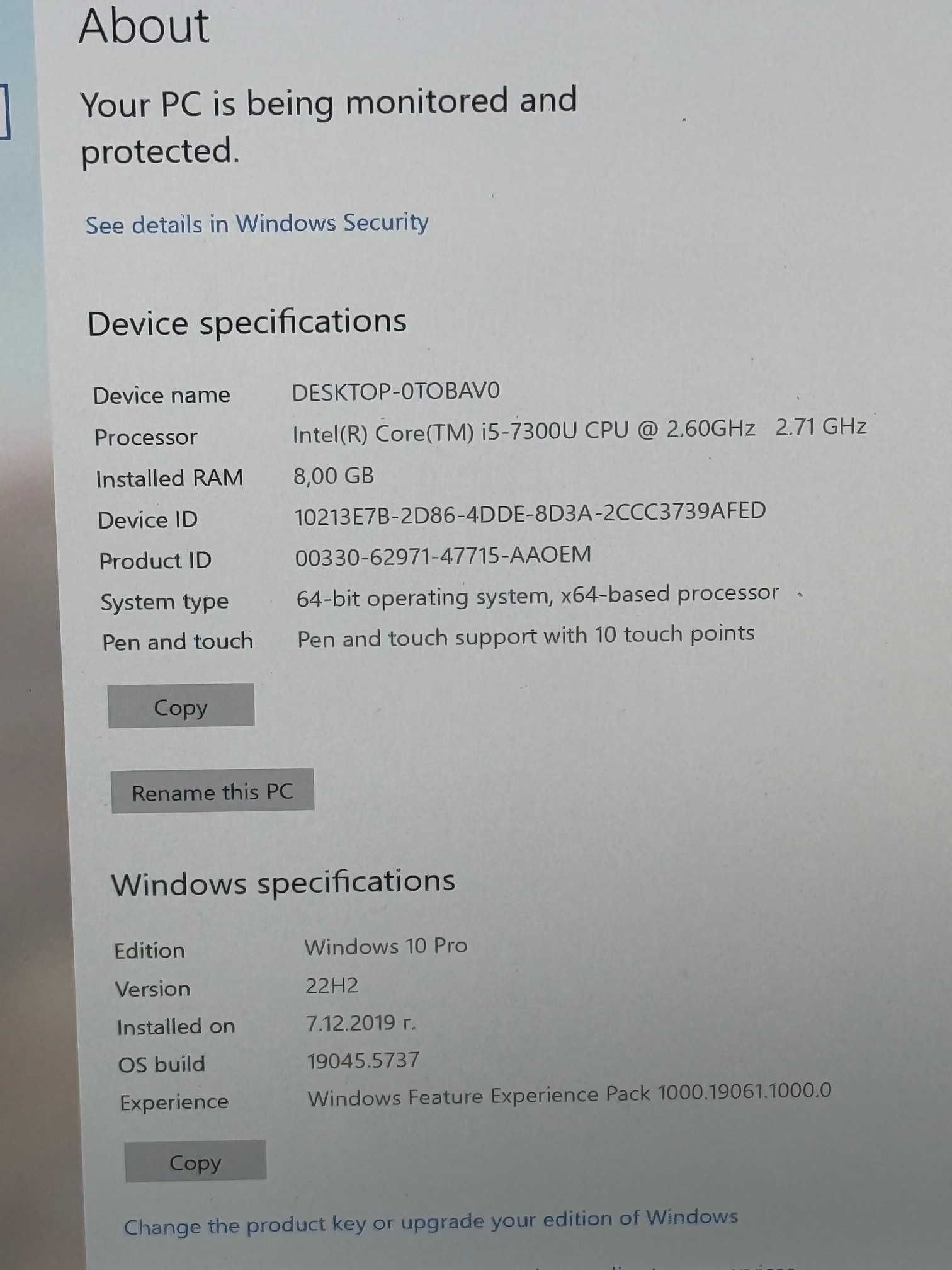 Microsoft Surface Pro 5 i5 7th/8RAM/256SSD