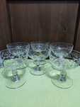 Set  6 pahare de cristal - șampanie/înghețată