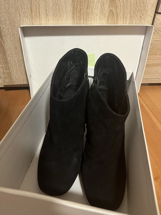 IL PASSO botine elegante piele intoarsa, toc bloc