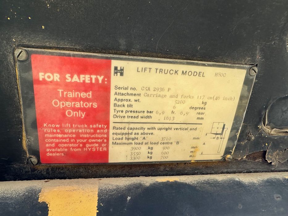 Vand stivuitor pe gaz, sarcina 4 tone, Hyster, roti duble