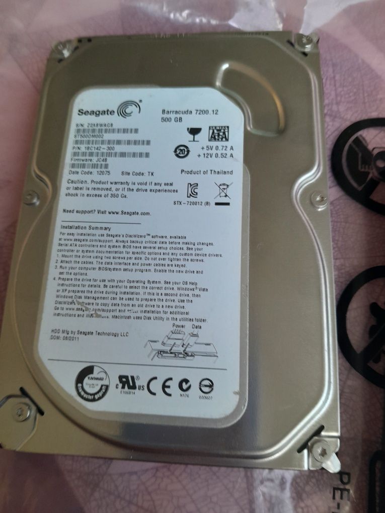 Toshiba Seagate capacity 500gb твърд диск