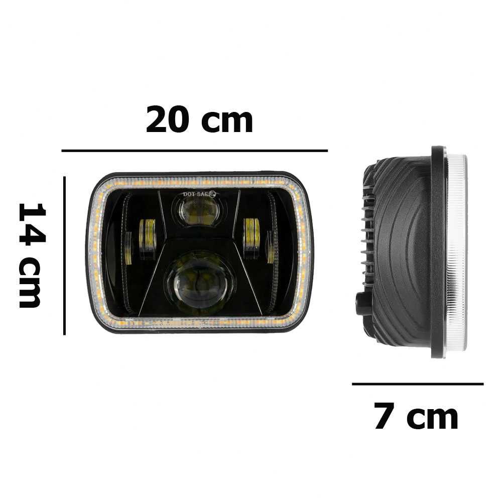 LED фарове 200W 4 светлини Фарове за Jeep Cheroke XJ Jeep Wrangler YJ