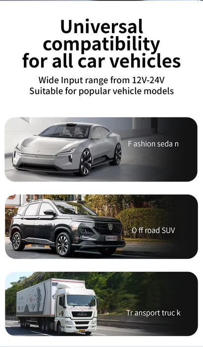 автомобилно зарядно за телефон rgb light pd30w usb c, волтметър ...