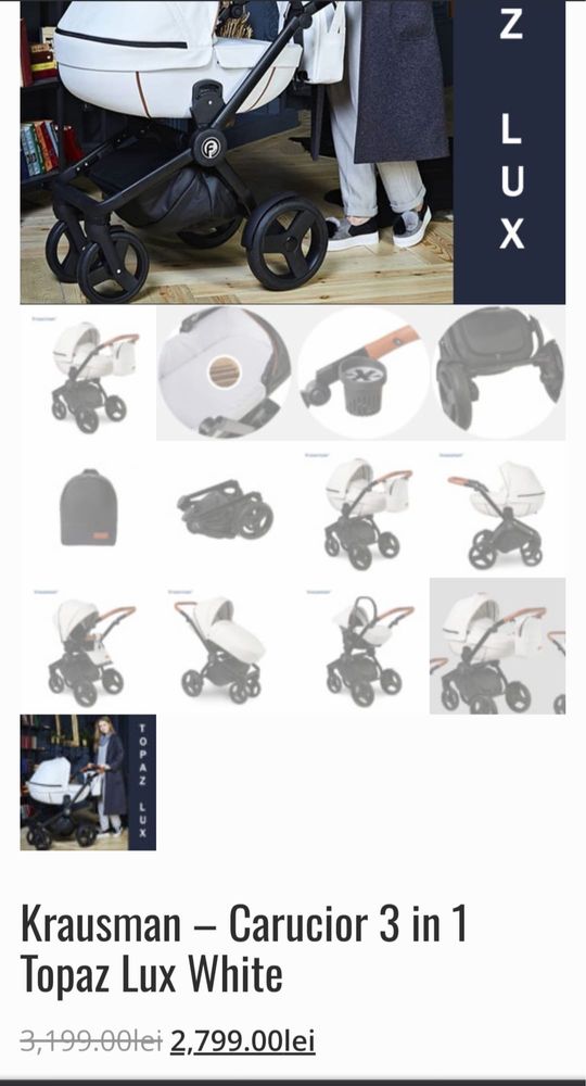 Articole bebeluşă:căruț,hăinuțe,leagăn şi balansoar rotativ ,pătuț