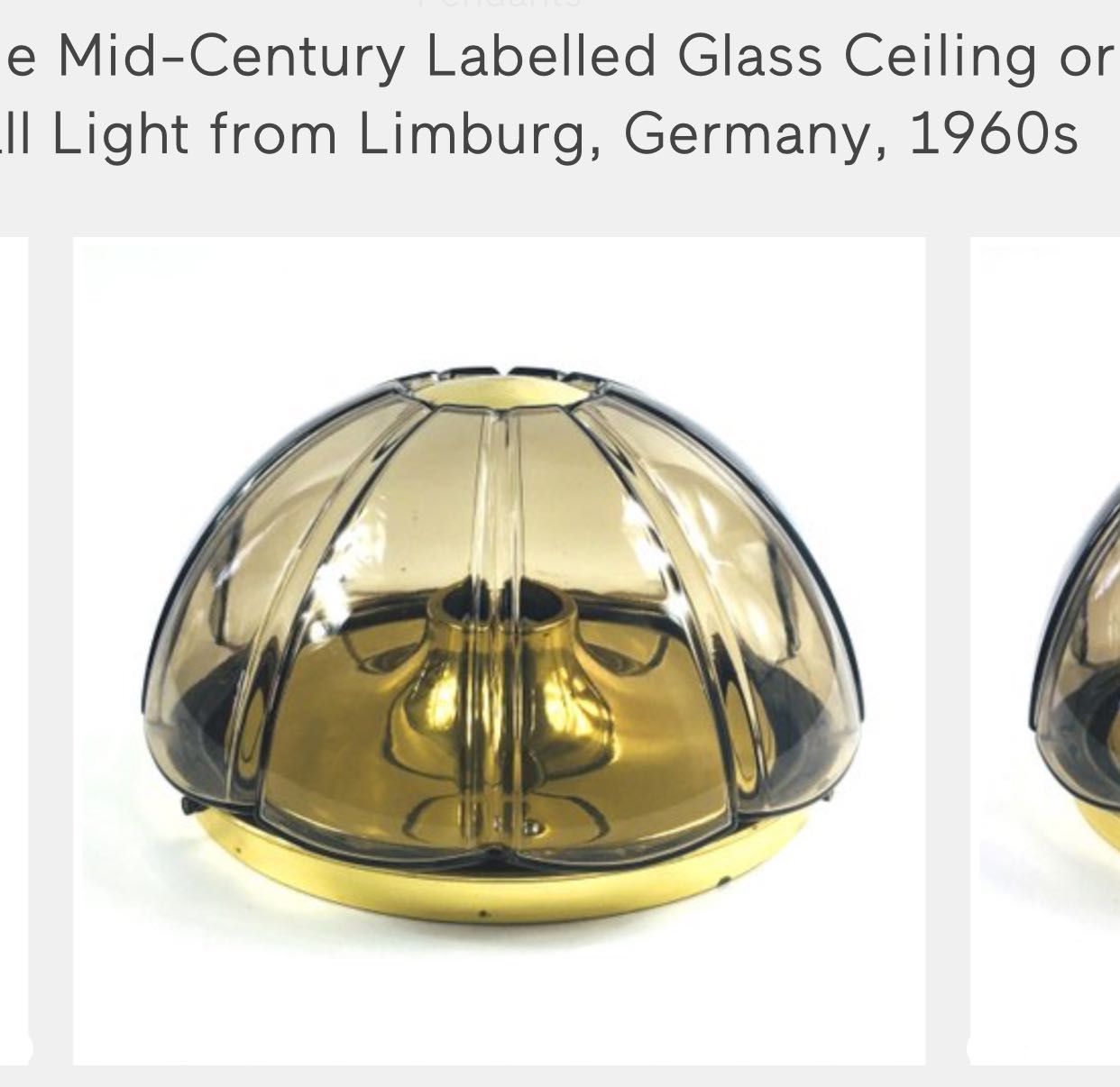 Reducere-Lampa, aplica cupru-sticla vintage