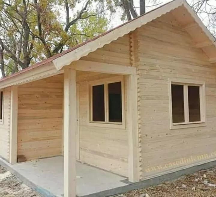 Cabana tip A Frame si casa din structura de lemn de vanzare mp 23