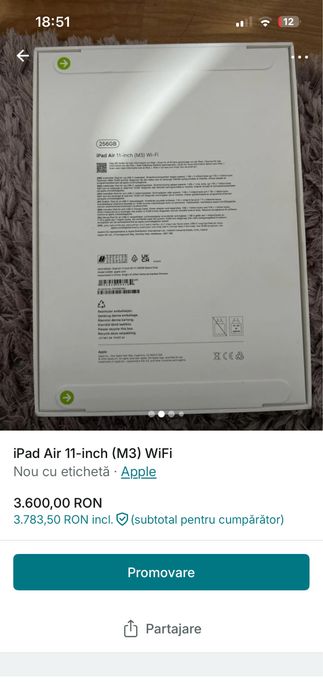 Ipad Air 11-inch (M3) wifi SIGILATA