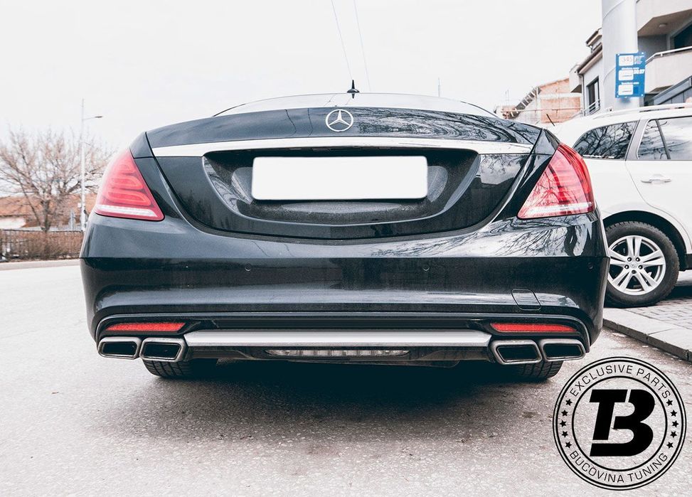 Difuzor Bara Spate cu Ornamente compatibil cu Mercedes S Class W222 S63 Design