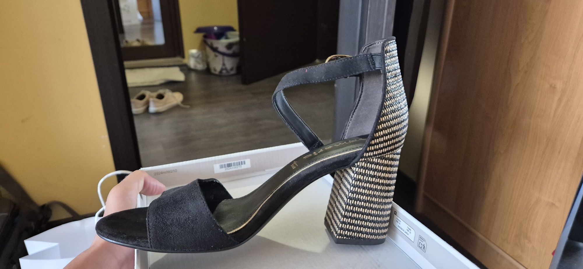 Дамски Сандали На Ток TAMARIS  BLACK COMB